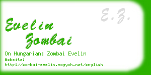 evelin zombai business card